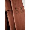 Rideau ajustable + 8 anneaux pince "Sixtine" 140 x 270 cm - Sixtine Terracotta - 2 Panneaux ajustable 140 x 270 cm
