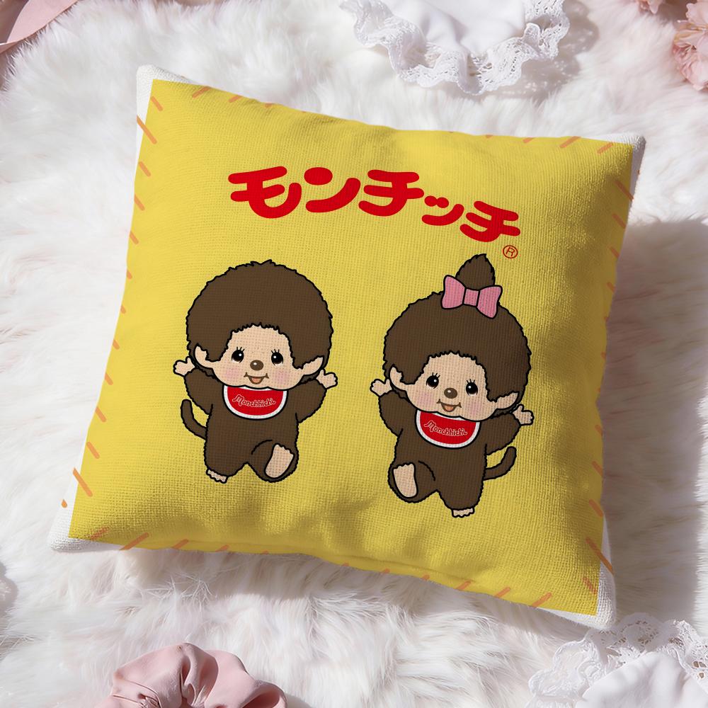 Мультяшная наволочка Monchhichi Премиум-комфорт Двусторонняя наволочка - Дизайн «Два в одном» для любой комнаты и салона автомобиля