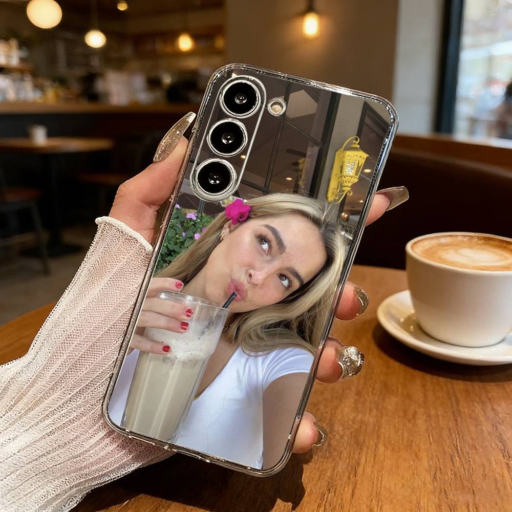 Горячий Чехол для Телефона Addison Rae Для Samsung Galaxy S24 S25 S23 S22 S21 Plus S24 S25 Прозрачный Чехол