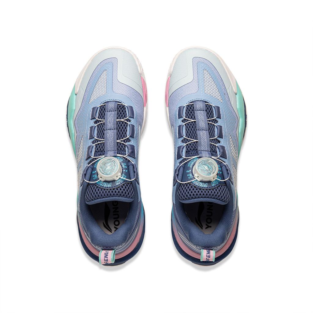 Li Ning Детская баскетбольная серия Модные Универсальные Нескользящие Износостойкие Амортизирующие Поддержка Низкий верх Детские баскетбольные кроссовки Детские кроссовки Синие YKBU080-5