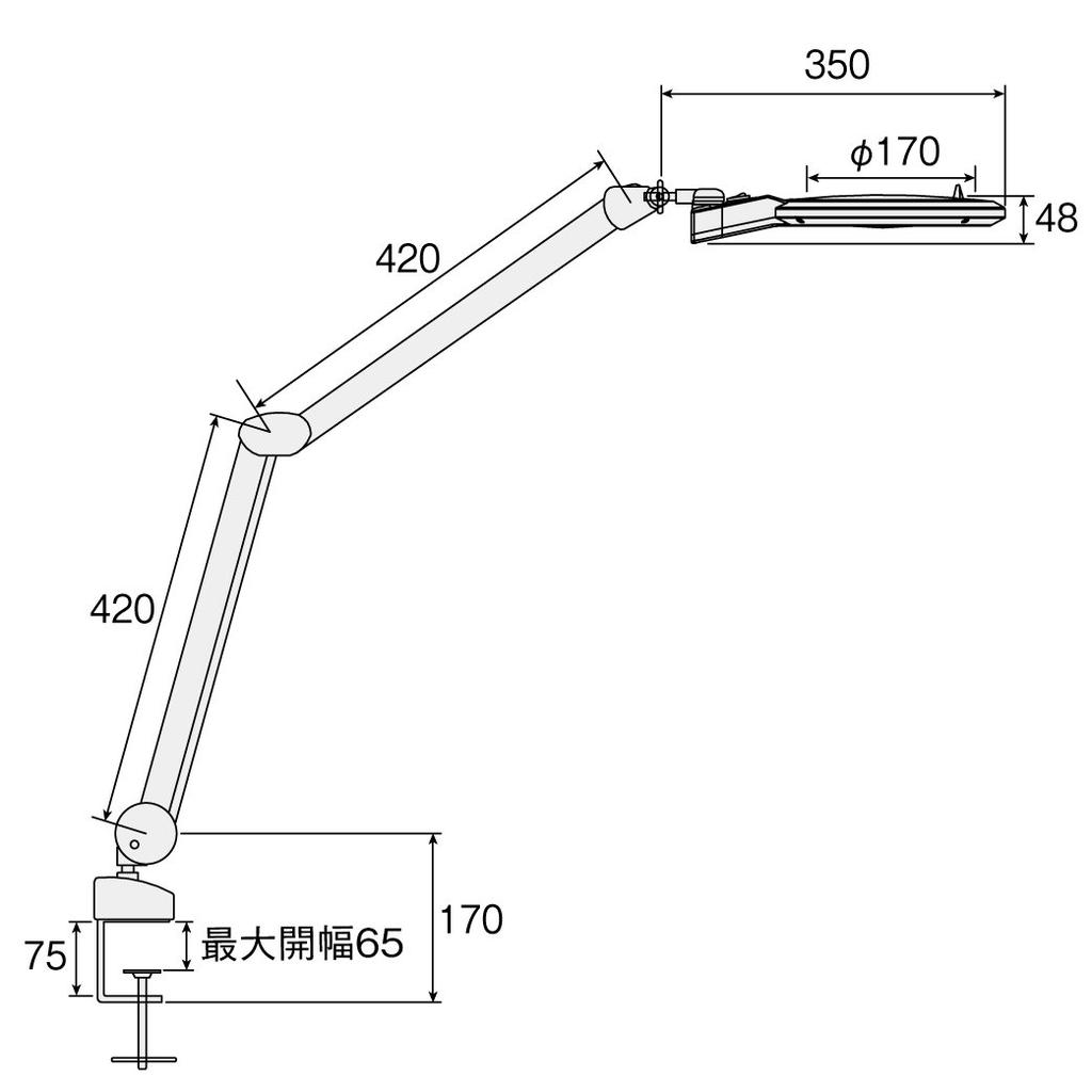 HOZAN LED Arm Magnifier L-678