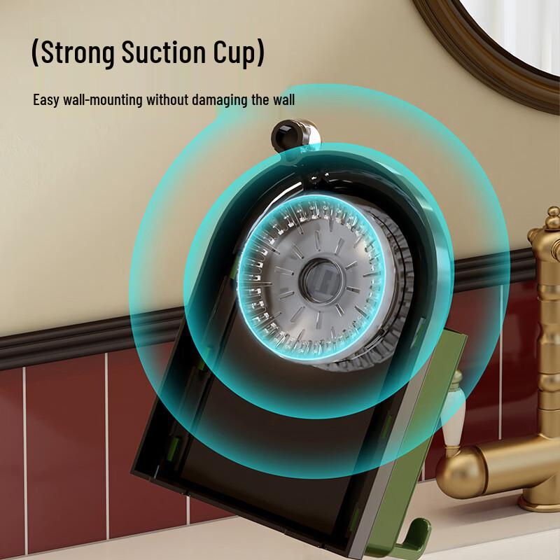 cmaos Suction Cup Wall-Mounted Toothbrush Holder with Mouthwash Cups