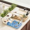 Basking Area Reptile Terrarium Transparent Turtle Breeding Box Crab Tank  Habitat