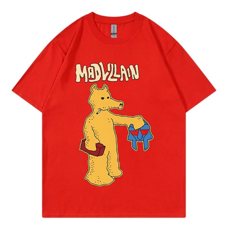 Забавные мультяшные футболки с рэпером Quasimoto Mf Doom Mad Villian, графические футболки для мужчин и женщин, хип-хоп мода, футболка с коротким рукавом