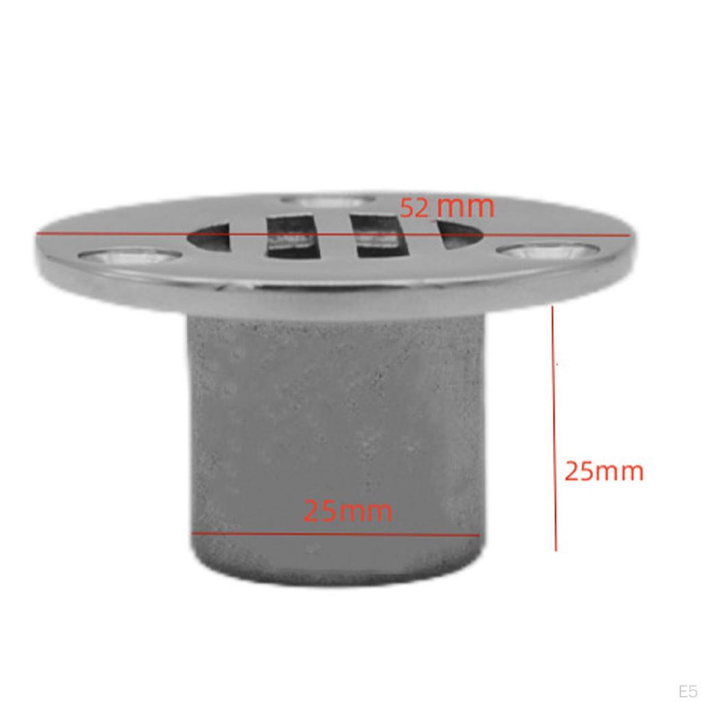 Boat Deck Drain Easily Install Round Marine Drainage Stainless Steel for Accessories RV