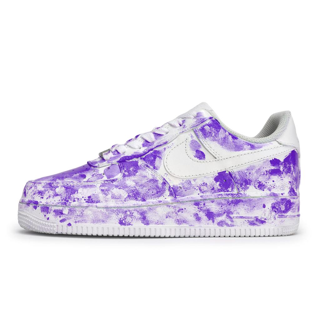 Nike Air Force 1 Sky Halo Iridescent Slip Resistant Low top Skateboard Shoes Unisex White Purple CW2288-111(Team80SBOX)