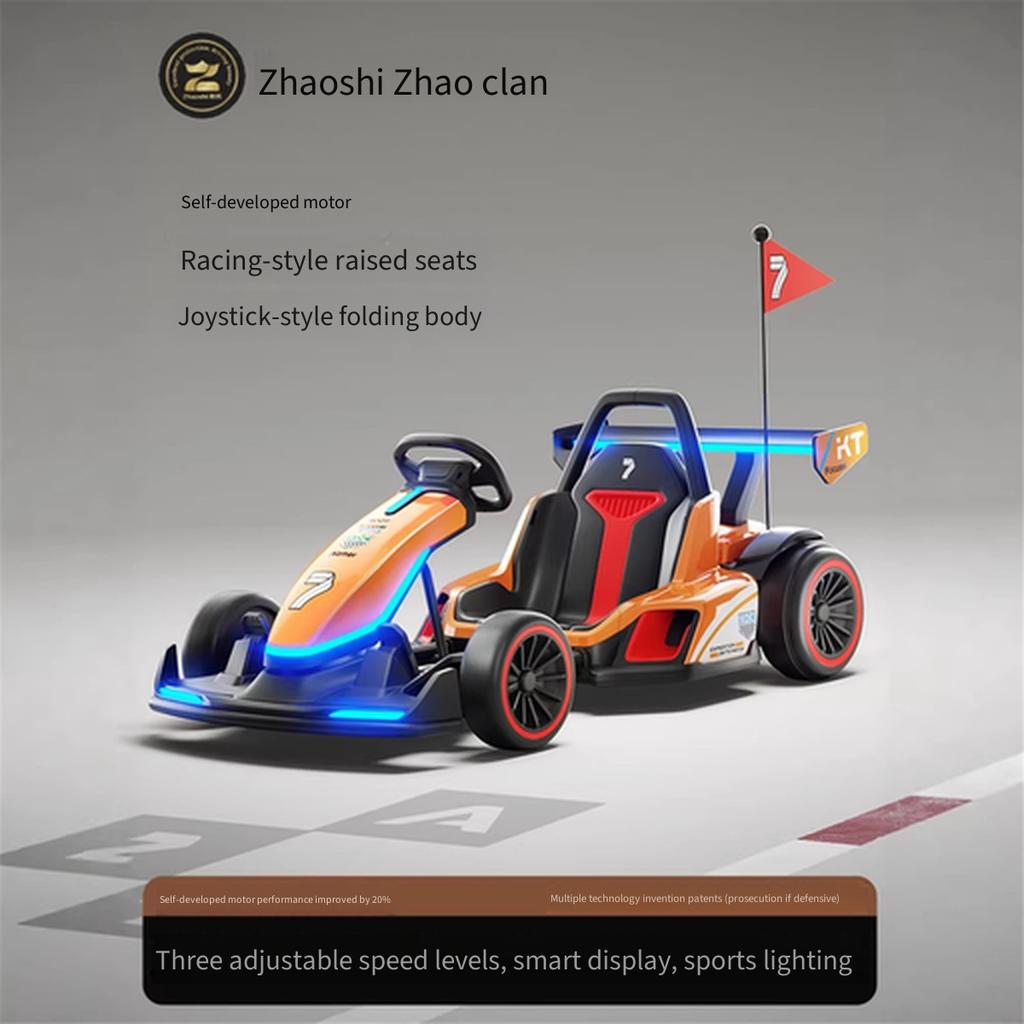 No‑Assembly Electric Drift Go‑Kart Silent Motor 4‑Wheel Ride‑On Toy Car Adults Boys Girls Kids