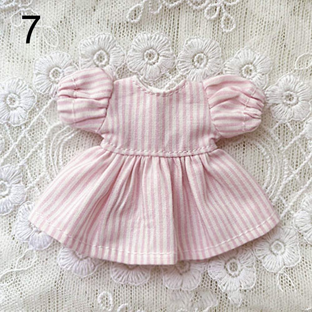 Для кукол 1/11OB11 Кукольная юбка Одежда Ручная работа Платья с принтом Наряды с коротким рукавом Кукольный топ