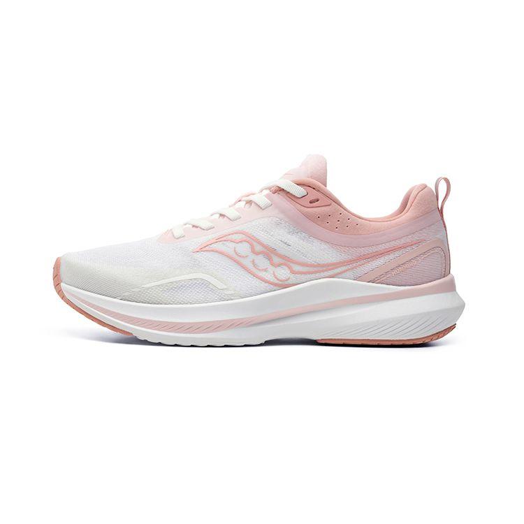 SAUCONY Humming 3 Comfortable Lightweight Shock Absorbing Non-Slip Low-Top Casual Running Shoes Women Sneaker White Pink S18189-1