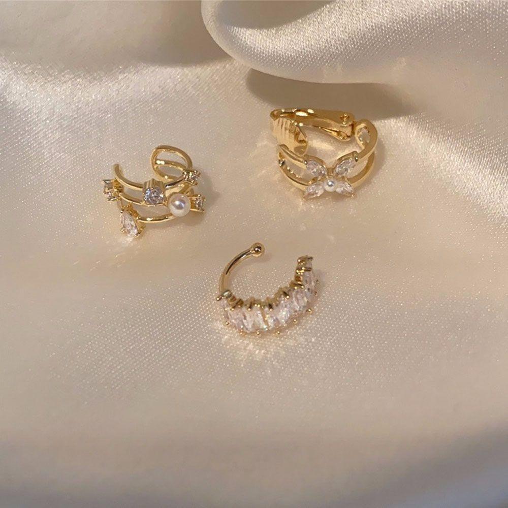 Кафф для уха Циркон Звезда Модная бижутерия Клипса для уха Клипса для хряща Клипсы Клипса для козелка уха