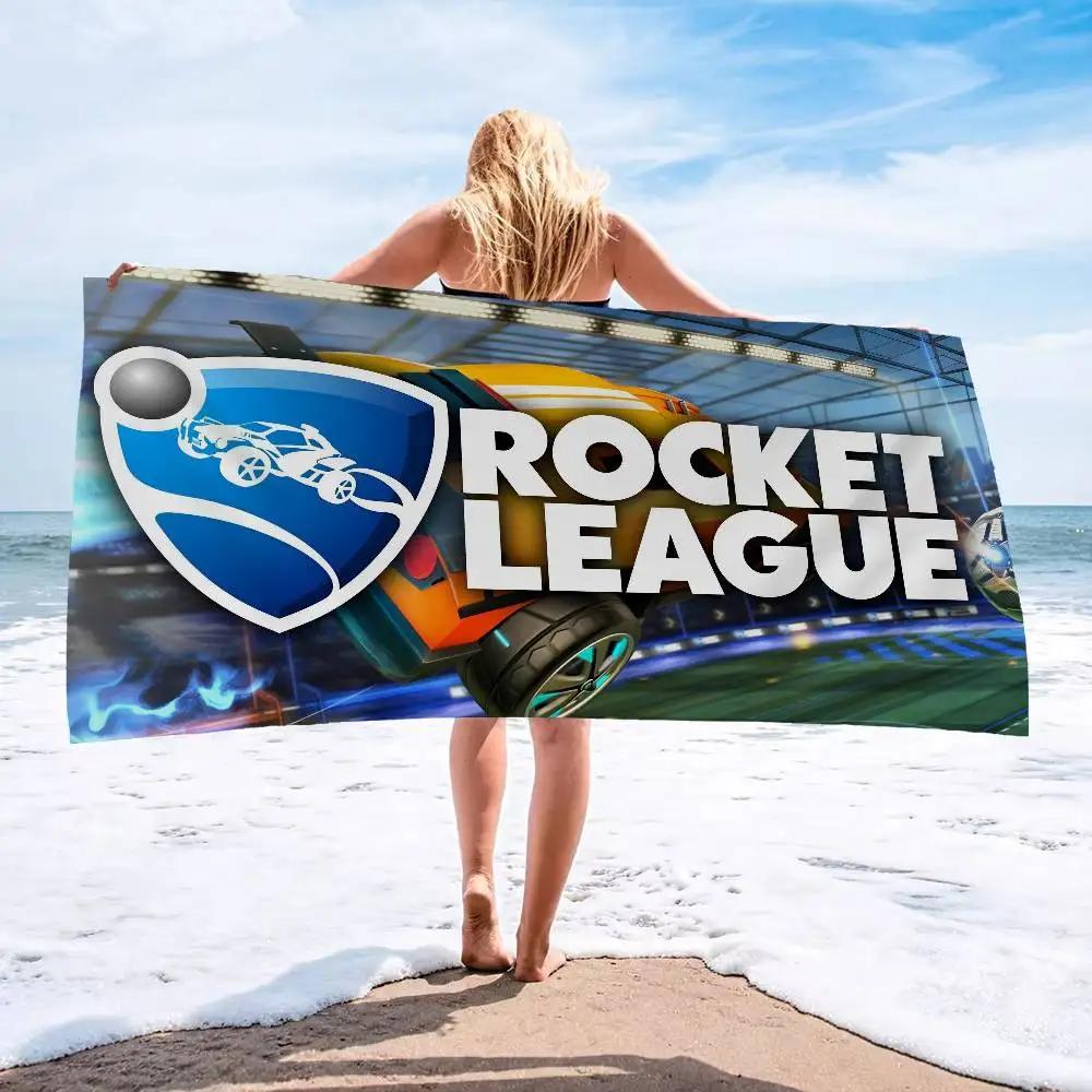 Полотенце для пляжа Rocket League Мультяшное Милое Летнее Детское Большое для Ванны Бассейна Пляжа Микрофибра Впитывающее Для Плавания Путешествий