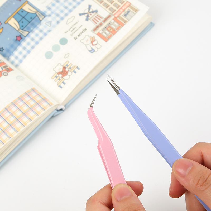 1pc/pack Kawaii Cute Macarons Creative Stationery Tool Tweezers for Scrapbooking Journals Utility Knife Kawaii Stationery