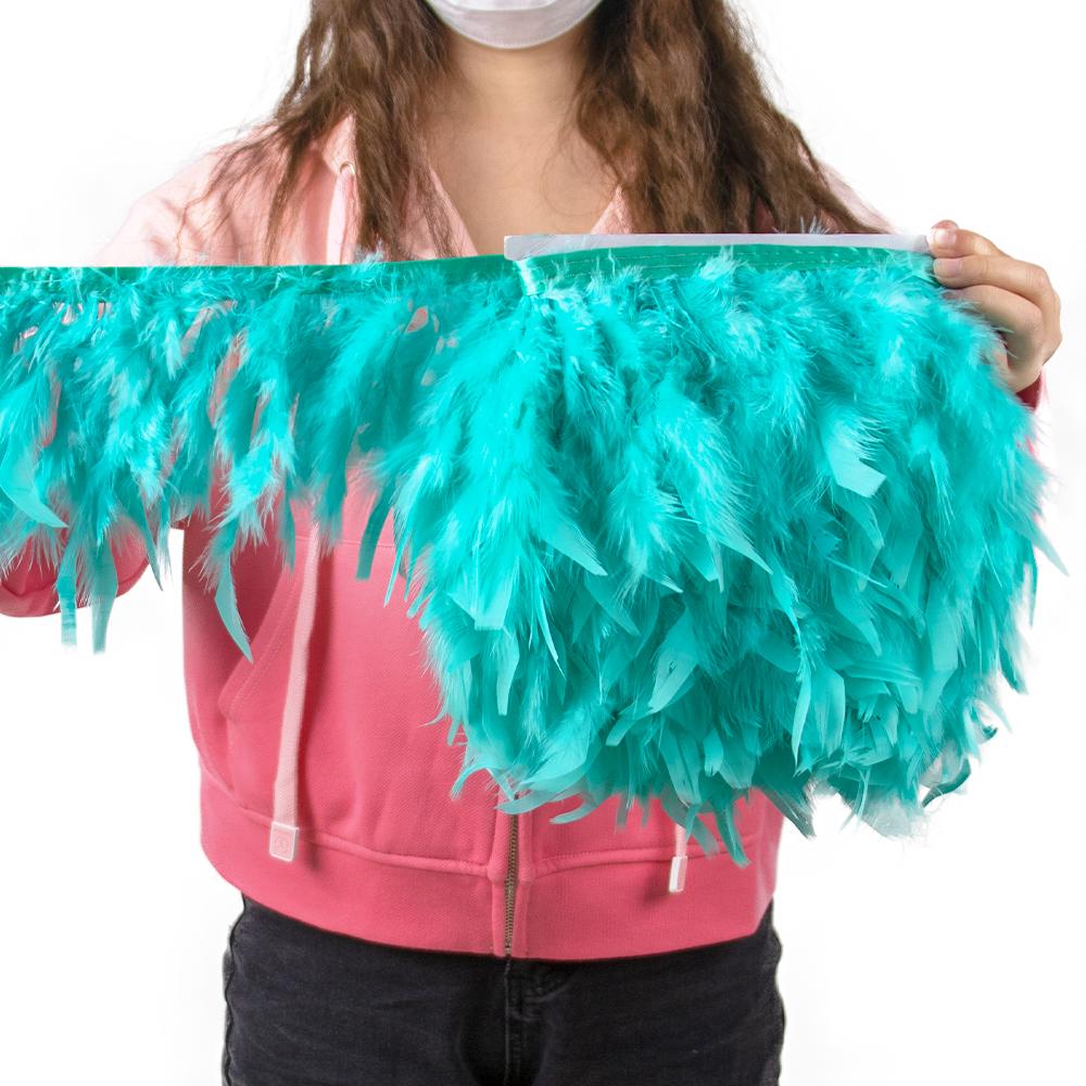 Разноцветная натуральная отделка из перьев индейки, лента из перьев марабу, украшение для свадебного платья, юбки, шитье, рукоделие 10-15 см