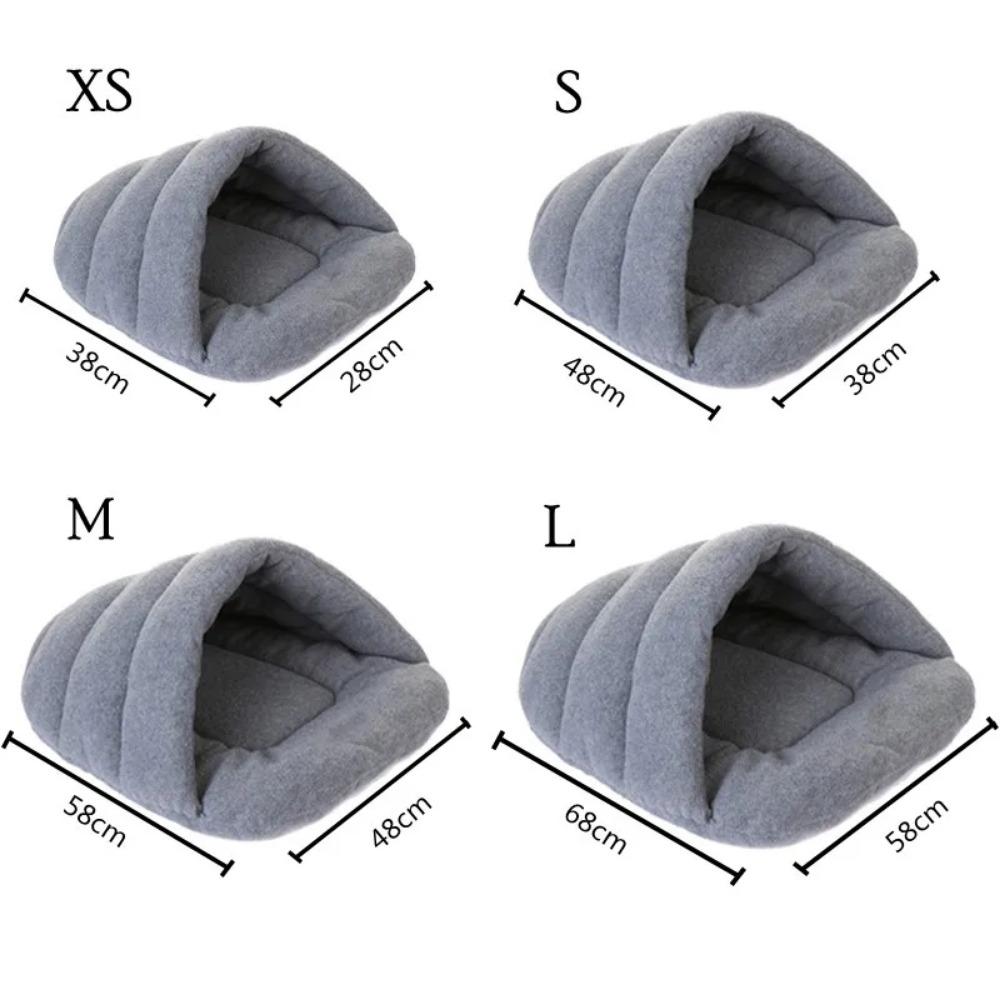 WOYYHO вольеры для домашних животных зимние теплые флисовые спальные мешки для кошек щенок маленькая собака кровать с подушкой домик для домашних животных