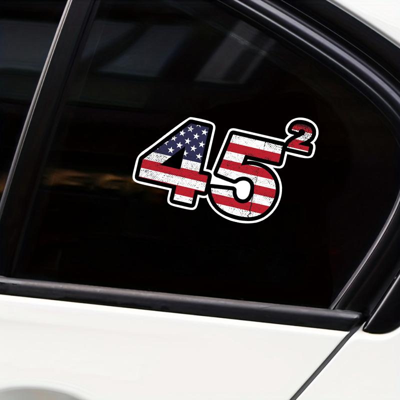 Наклейки на автомобиль в поддержку 45-го президента Трампа Самоклеящиеся виниловые наклейки Украшение на окно, бампер Автоаксессуары с американским флагом
