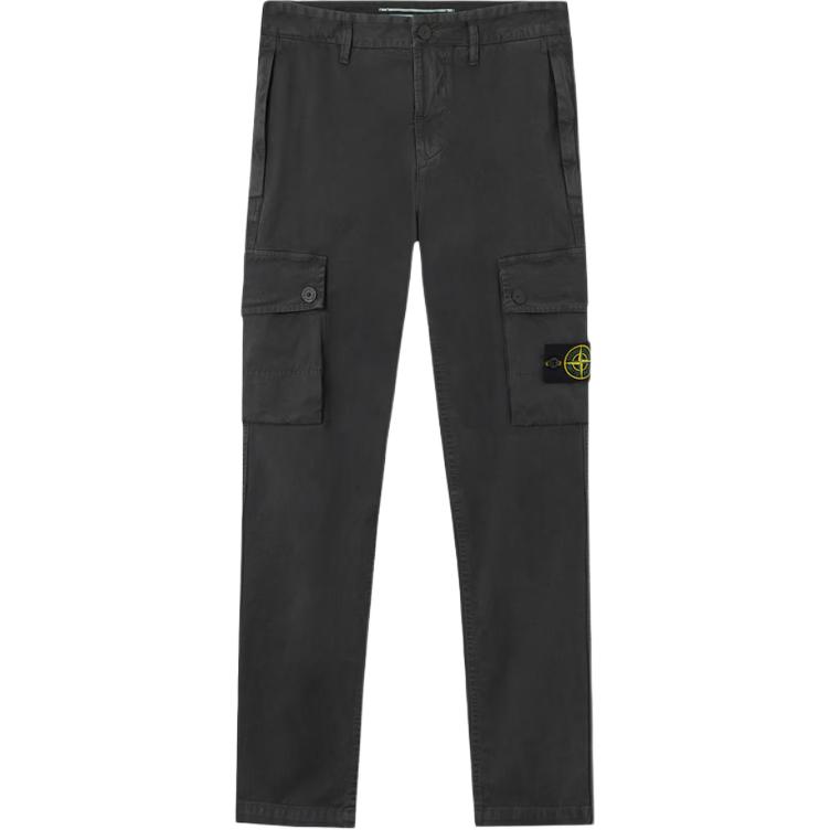 Stone Island logo-patch pocket trousers K2S153100034S00L1-V0162