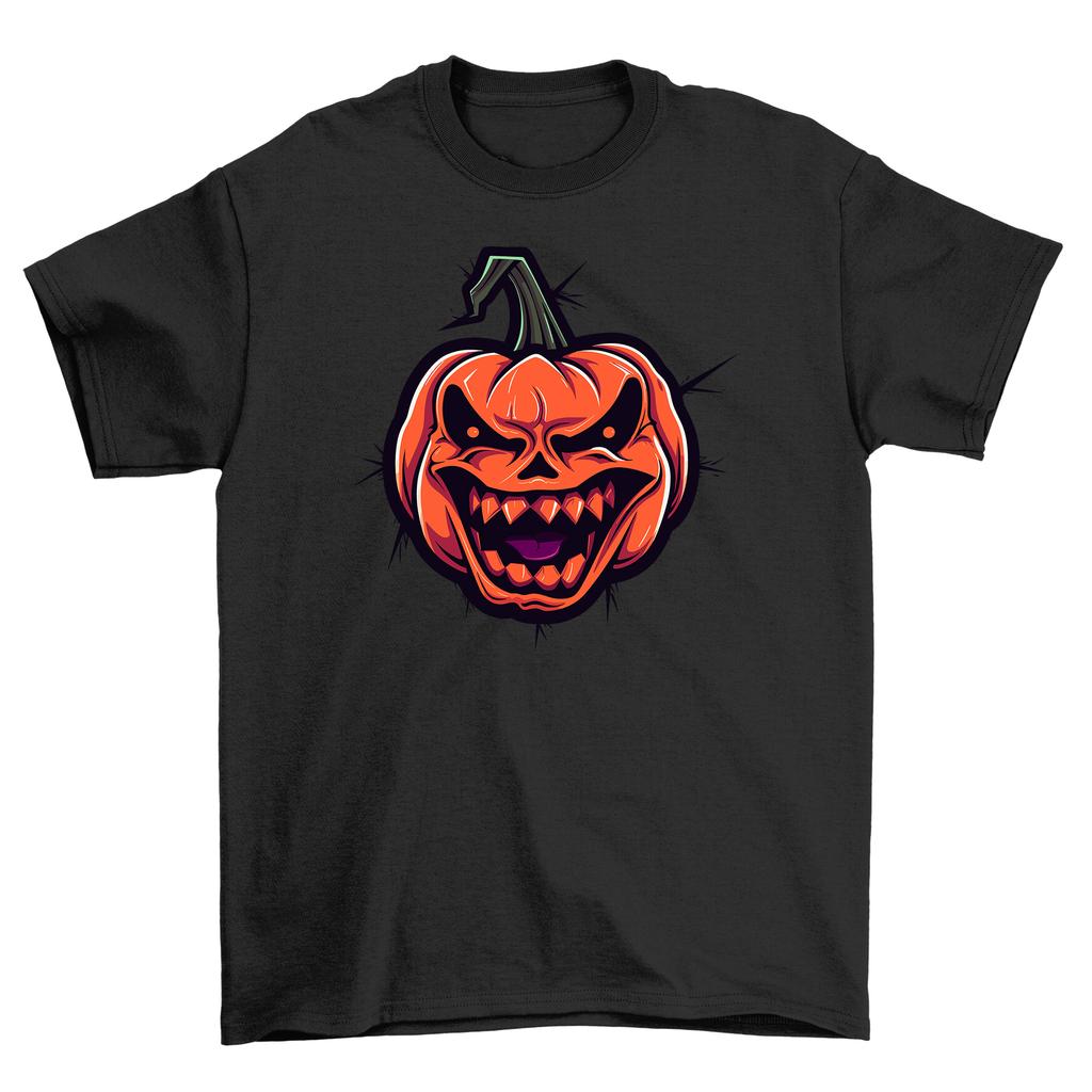 Spooky Halloween_294 Jack-O-Lantern T-Shirt Mens Womens Tees Top - Funny and Festive! Unisex Design, Tr