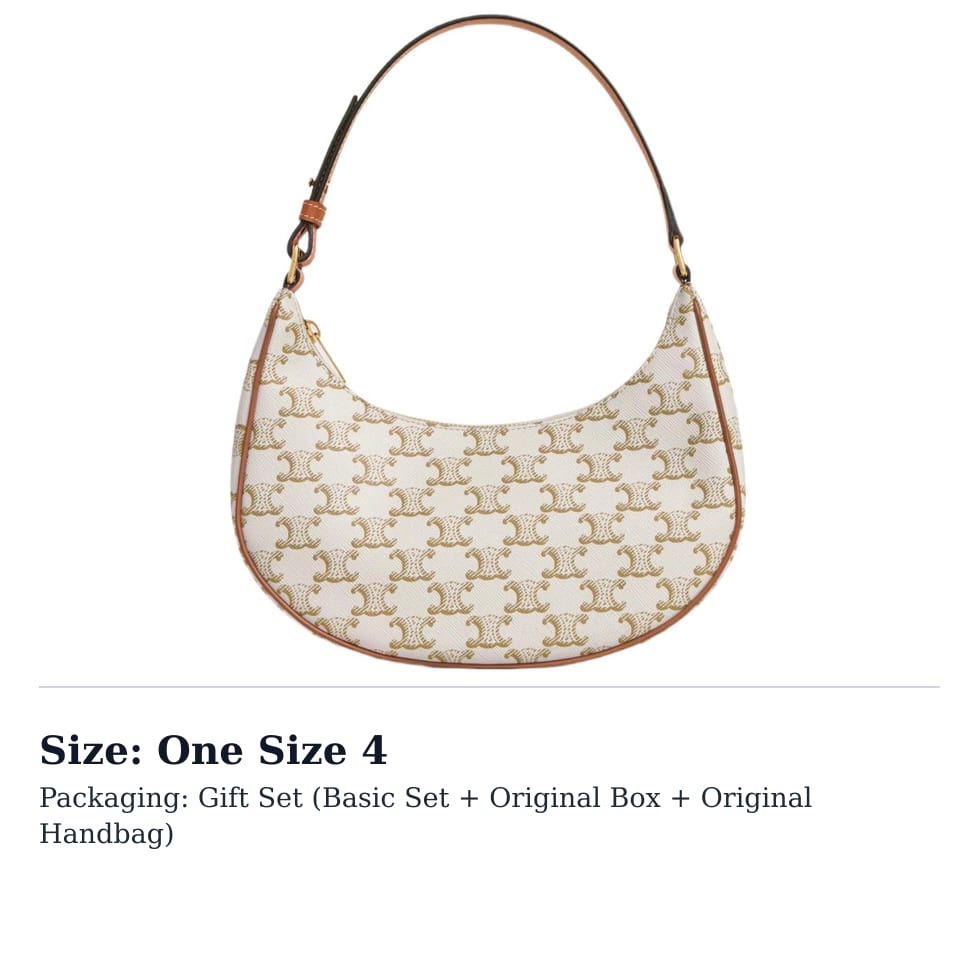 Celine Сумка через плечо AVA из коровьей кожи Regular Женская Конфетный и Белый 193952BZJ-01BC