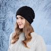 Женская осенне-зимняя новая вязаная шапка с ворсом, теплая защита ушей, ветрозащитная повседневная кепка для поездок на работу