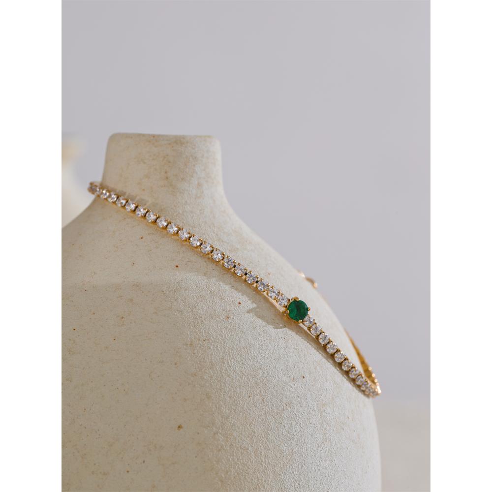 Eetit Нежный блестящий браслет-цепочка из кубического циркония, высококачественная нержавеющая сталь, модные ювелирные изделия, подарок