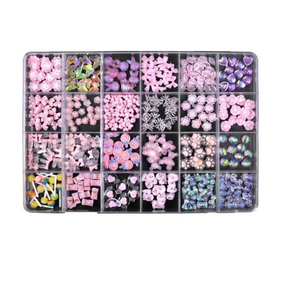 1 Set 3D Nail Art Charm Assorted Mini Acrylic Nail Design Jewelry Resin Charm DIY Crafts Nail Decoration Accessories