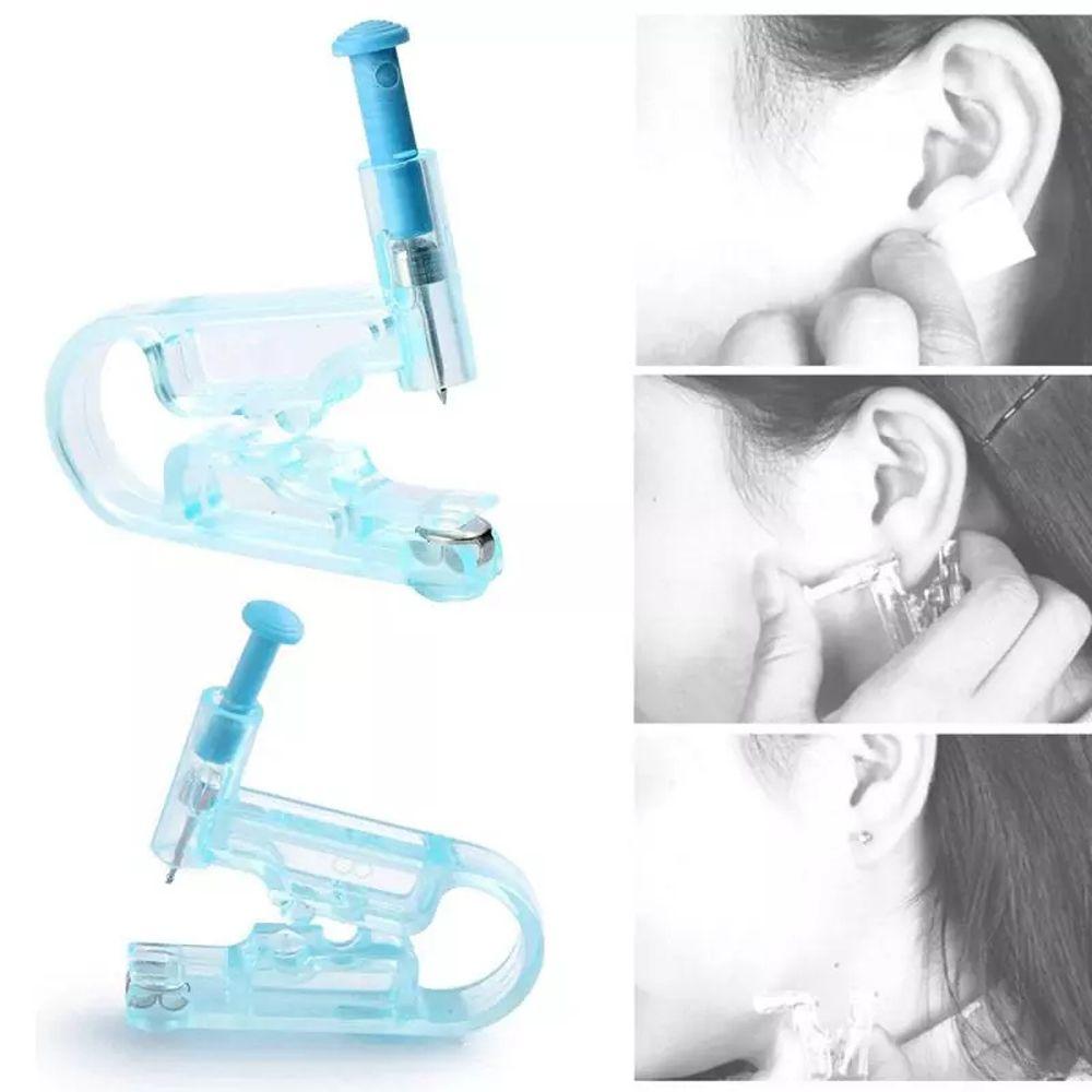 Transparent Blue Nose Ear Piercing Tool Ear Nail Tool Wearing Ear Device Earring Piercer Machine