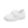 Boys Leather Shoes Solid Color Children Girls Casual Loafers Soft Hook & Loop Cute Kids Fashion Performance Shoes 2024 New