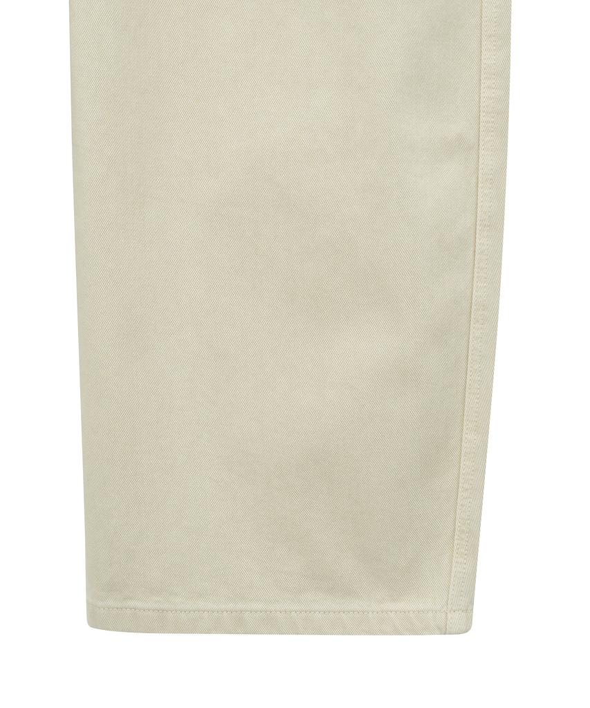 NOIRER FOR WOMAN Cotton Dyed Curved Denim Pants (Sand Beige)