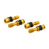 ACROPIX Car Motorcycle Bolts Tubeless Wheel Tire Valve Stem with Dust Proof Cap Universal Gold Tone 4pcs