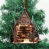 8 шт. Рождественский книжный магазин Украшение для рождественской елки 2D Плоский акриловый книжный магазин Декор