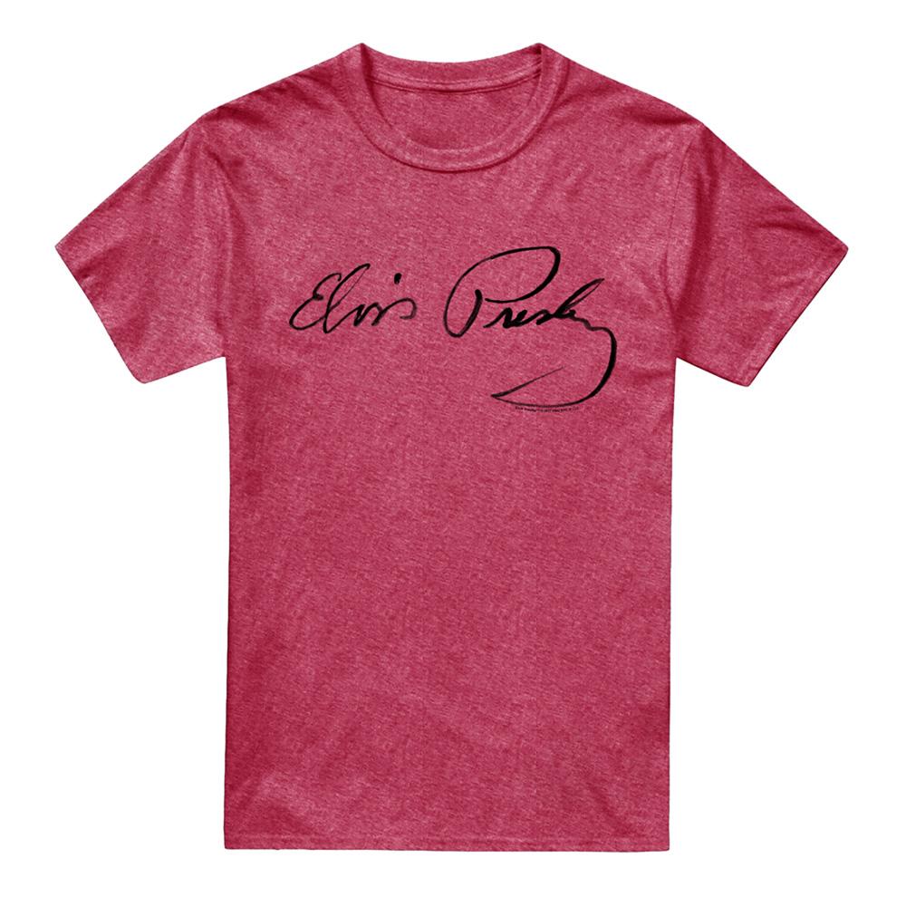 Elvis Presley Unisex Adult Signature Sketch T-Shirt