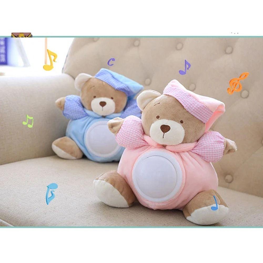 Musical Appease Bear Toys Breathing Light Breathing Stuffed Animal Toy Sleep Soother Sleep