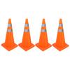 4 шт. складной дорожный конус 28 дюймов оранжевый дорожный конус безопасности с 360-градусной светоотражающей полосой для парковки