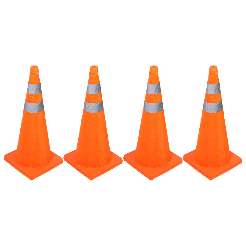 4 шт. складной дорожный конус 28 дюймов оранжевый дорожный конус безопасности с 360-градусной светоотражающей полосой для парковки