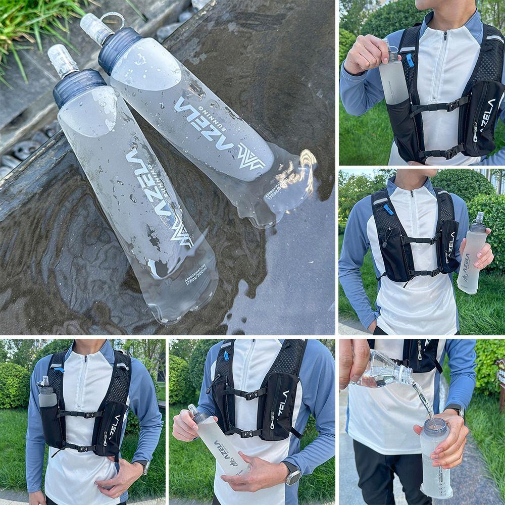 250/500 мл Креативная складная спортивная бутылка для воды Портативная легкая мягкая сумка для воды Стакан для воды для бега кемпинга на открытом воздухе