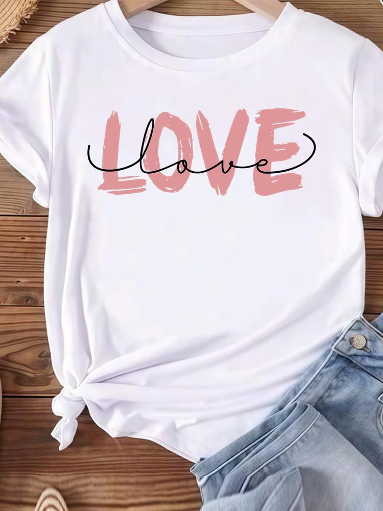 (Азиатский размер) леопардовая надпись тренд 90-х Женская футболка Топ Одежда Повседневная Футболка с коротким рукавом Мода С принтом Леди Женская Графические футболки