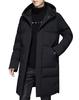 EASTEMPO Long Down Plus Sizes Men's Coat, Autumn/Winter, Casual, Business, Thick, Warm, Padded, Hooded, (JP, Alphabet, 3XL, Black)