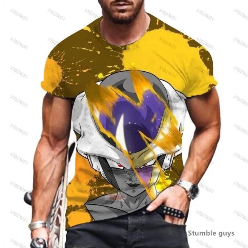 2026 Мужская уличная мода Аниме Dragon Ball Футболка Унисекс Goku Vegeta Kakarot Super Saiyan Оверсайз