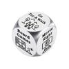 Date Idea Decider Dice Portable Stainless Steel Adults Couple Decision Dice 6 Sides Food Takeaway Decision Dice Girlfriend Boyfriend Gift