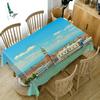 Thicken Cotton Tablecloth Seascape Landscape Pattern Rectangular Round Table Cloth For Wedding Picnic Party
