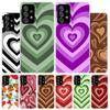 Fashion Purple Heart Swirl Circle Cover Phone Case For Samsung Galaxy A53 A52 A73 A72 A12 5G A13 A22 A23 A32 A33 A02S A03S A42 A