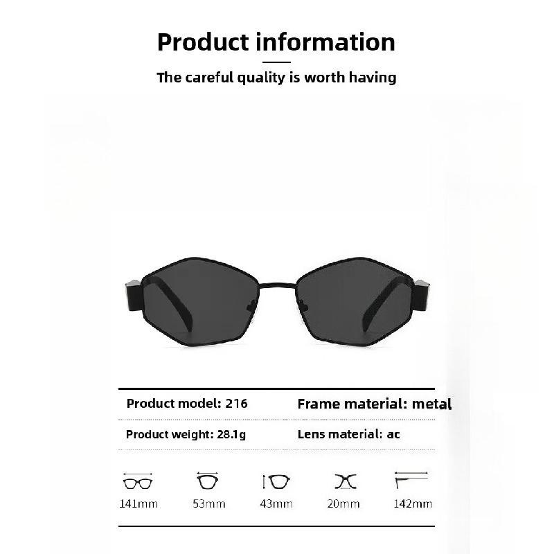 Unisex Polygonal Fashion Glasses Suitable for Outdoor and Daily Wear Adjustable Design Trendy Glasses