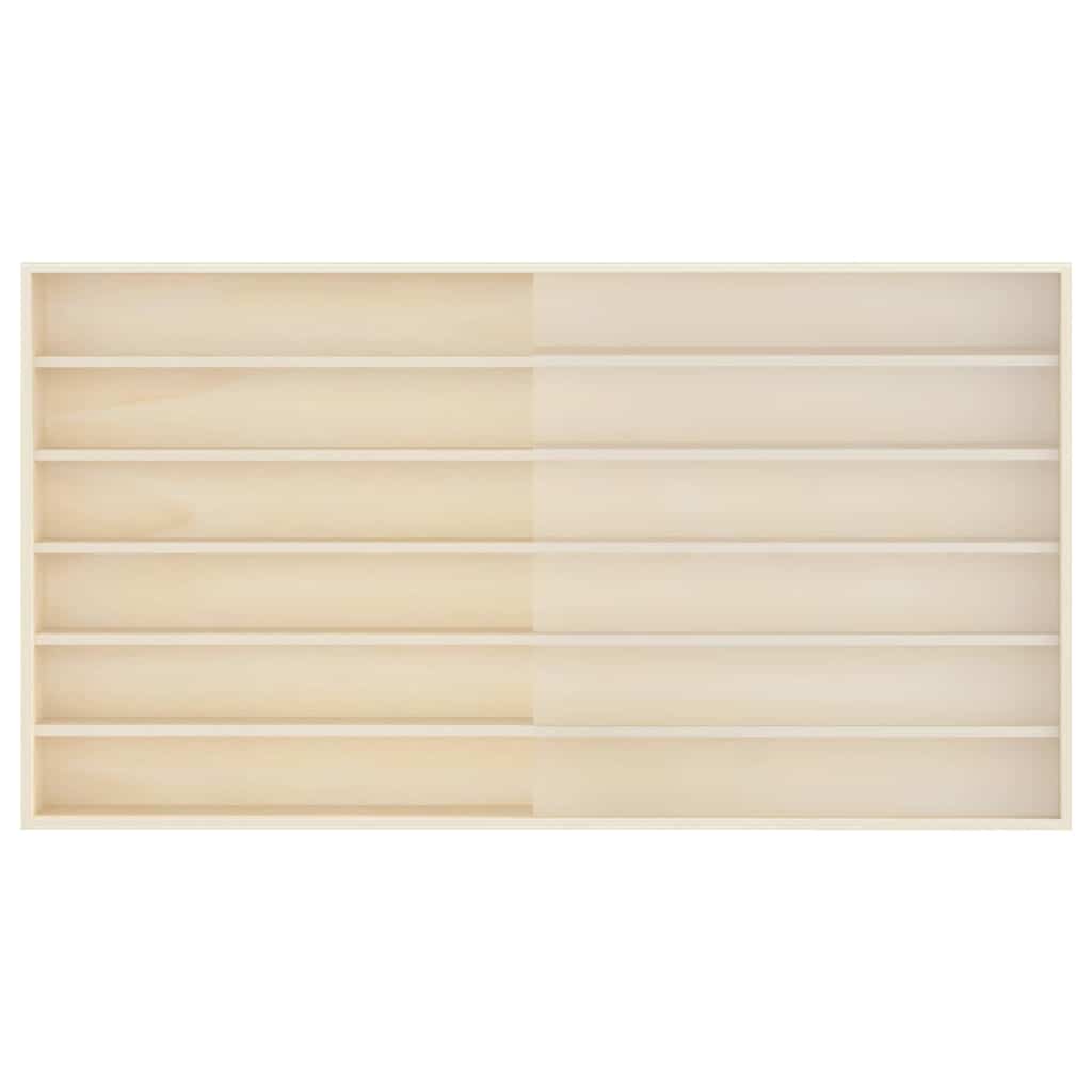Wall Mounted Display Case with Shelf Beige 100 x 8.5 x 54 cm Plywood