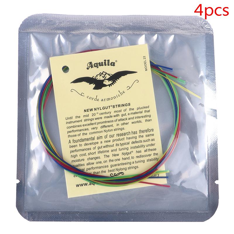 Набор цветных нейлоновых струн для укулеле, 4 шт., для укулеле 21/23/26 дюймов, аксессуары для гитары