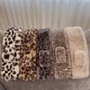 Leopard print plush scarf imitation fur scarf female Korean version autumn and winter imitation rabbit fur collar thickened warm parent-child neck