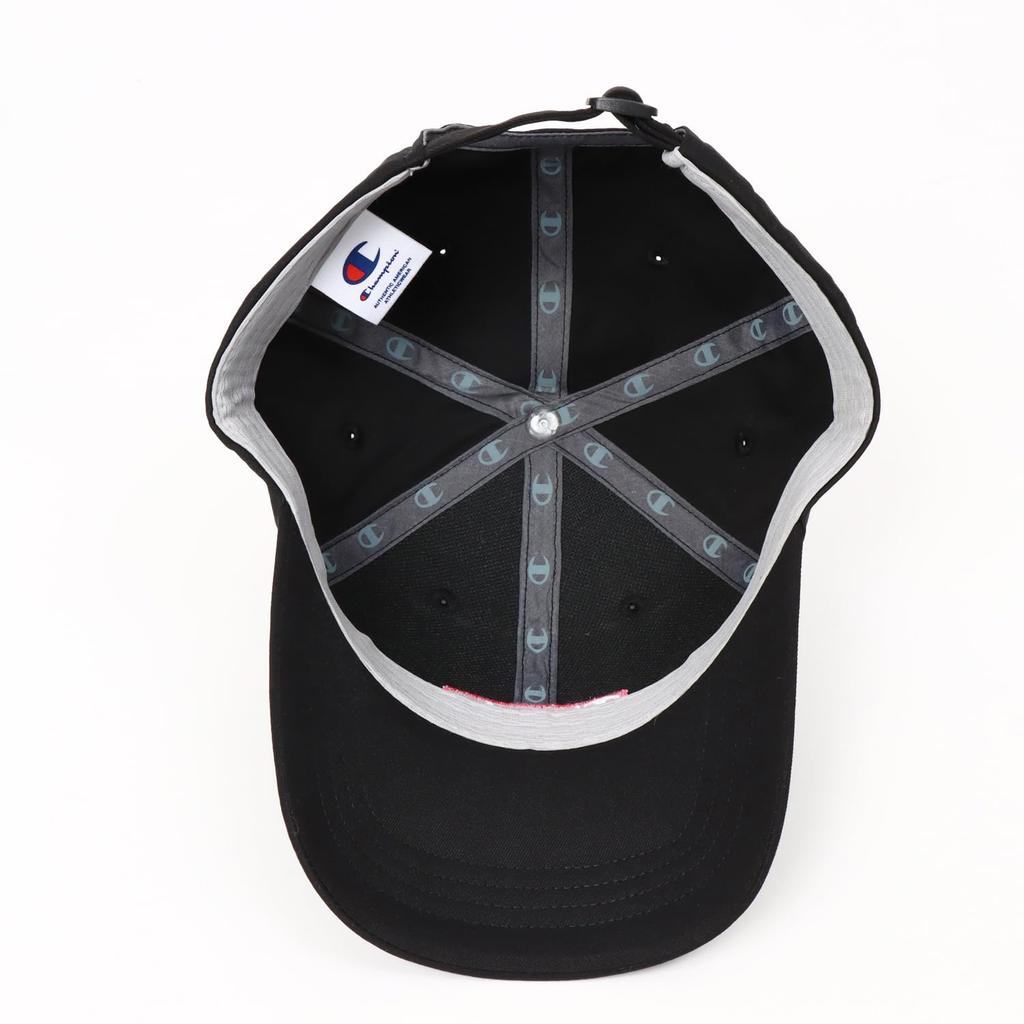 Champion Adjustable Graphic Logo Accessories Black Hat, Sweat-Absorbent, Quick-Drying, Strap, Print, Women's Cap, Golf, CW-ZG701C,