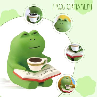 Миниатюрные фигурки лягушек - забавная скульптура для полки, украшения стола, настольные аксессуары - идеальный милый подарок для любителей лягушек