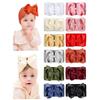 6 шт./набор Большая лента бант повязка на голову для маленьких девочек Милый широкий нейлоновый тюрбан Новорожденный бант повязка Мягкие детские аксессуары для волос