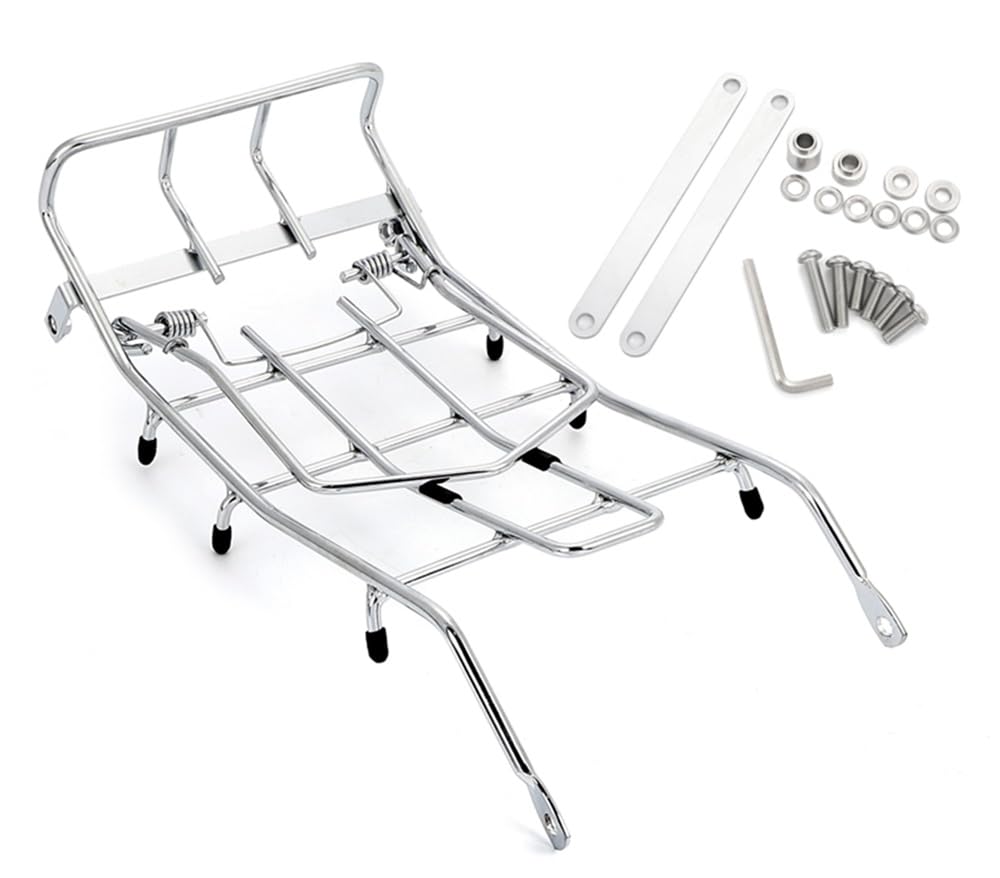 Center Carrier Kit for Honda Super Cub and Cross Cub Black Aftermarket 50/110 50/110, Painted, (Silver Plated)