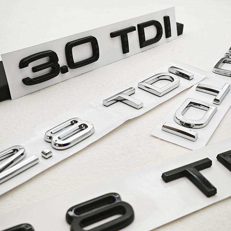 2026 3D ABS Car Letter Rear Trunk Badge Logo 2.8TDI 3.0TDI Emblem Sticker Decals For 4YTFG A4 A5 A6 A7 A8 Q5 Q7 VW Touareg Accessories